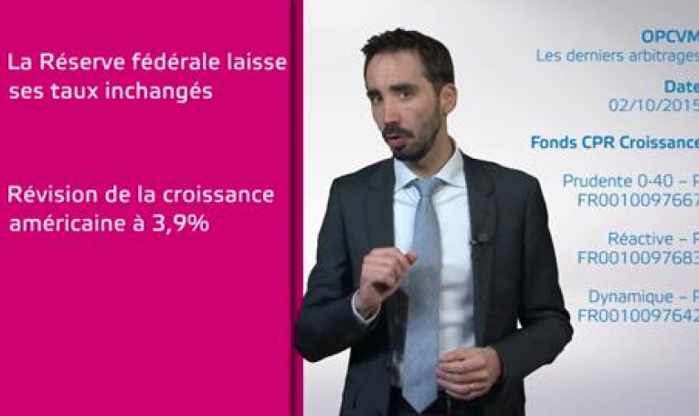 CPR Asset Management, OPCVM - Les derniers arbitrages : CPR Croissance Reactive P FR0010097683, octobre 2015.