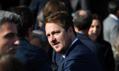 Le journaliste d'extrême droite Geoffroy Lejeune, anciennment de Valeurs Actuelles, à Paris le 13 octobre 2021. ( AFP / ALAIN JOCARD )