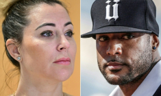 A gauche, l'influenceuse Magali Berdah à Paris, le 10 mai 2023. A droite, le rappeur Booba à Cannes, le 14 mai 2011 ( AFP / GUILLAUME BAPTISTE )