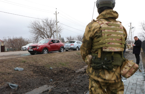 Un soldat russe à Belgorod, le 19 mars 2024. ( AFP / STRINGER )