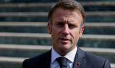 Emmanuel Macron, à Grenade (Espagne), le 6 octobre 2023 ( AFP / Ludovic MARIN )