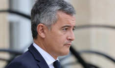 Le mnistre de la Justice, Gérald Darmanin à la sortie de l'Elysée, le 10 juin 2026 à Paris ( AFP / Ludovic MARIN )