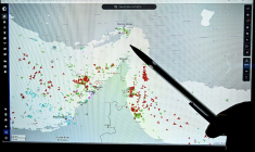 Vue du détriot d'Ormuz sur le site Marinetraffic, le 4 mars 2026. ( AFP / JULIEN DE ROSA )