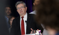 Jean-Luc Mélenchon à Paris, le 9 juin 2024. ( AFP / GEOFFROY VAN DER HASSELT )