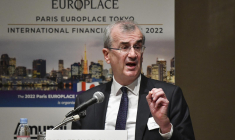 François Villeroy de Galhau, gouverneur de la Banque de France, le 15 novembre 2022 à Tokyo. ( AFP / KAZUHIRO NOGI )
