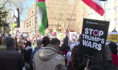 Des centaines de manifestants à Londres contre les frappes américano-israéliennes en Iran