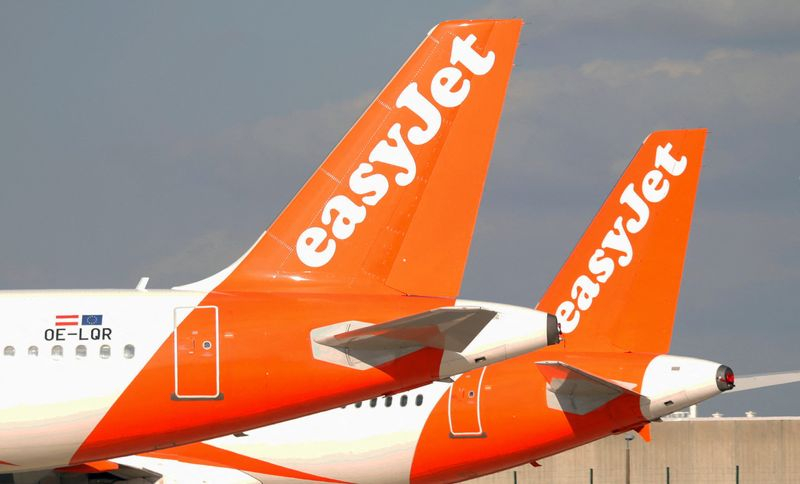 Photo d'avions de la compagnie EasyJet sur le tarmac de l'aéroport Paris Charles de Gaulle