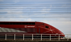 Un train Eurostar, près de Bruxelles, en août 2025 ( AFP / NICOLAS TUCAT )