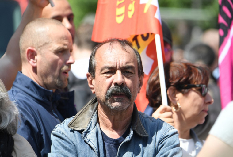 Philippe Martinez à Paris, le 1er mai 2022. ( AFP / ALAIN JOCARD )
