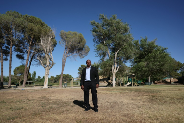 Le maire Marquette Hawkins à California City, le 10 juillet 2025 ( AFP / Patrick T. Fallon )
