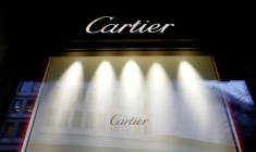 Le logo de la marque phare du groupe de produits de luxe Richemont, Cartier