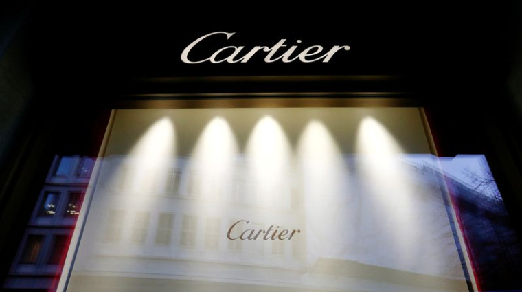 Le logo de la marque phare du groupe de produits de luxe Richemont, Cartier