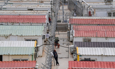 Un camp de migrants en Grèce. (illustration) ( AFP / ARIS MESSINIS )