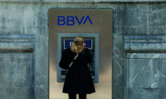 Un distributeur automatique de billets de  BBVA à Bilbao