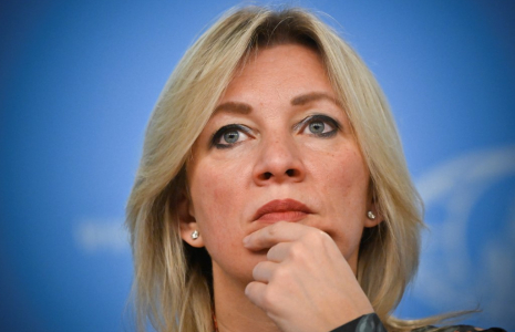Maria Zakharova, porte-parole de la diplomatie russe, à Moscou, en avril 2023 ( AFP / ALEXANDER NEMENOV )