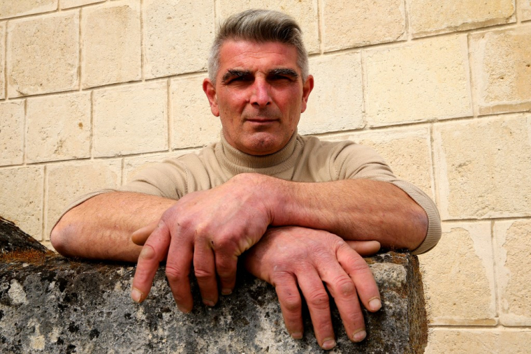 Arnaud Svrcek à Courmelles, le 8 avril 2023. ( AFP / FRANCOIS NASCIMBENI )