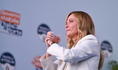 La Première ministre italienne Giorgia Meloni à Bari en Italie le 4 septembre 2026 ( AFP / Alberto PIZZOLI )