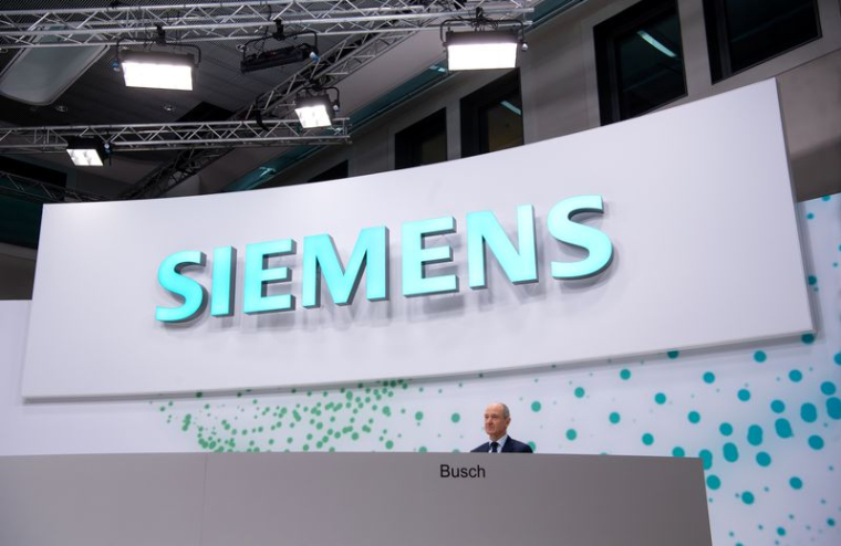 Photo d'archives du logo de Siemens