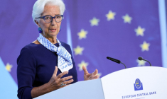 Christine Lagarde à Francfort, en Allemagne, le 4 juillet 2025. ( AFP / DANIEL ROLAND )