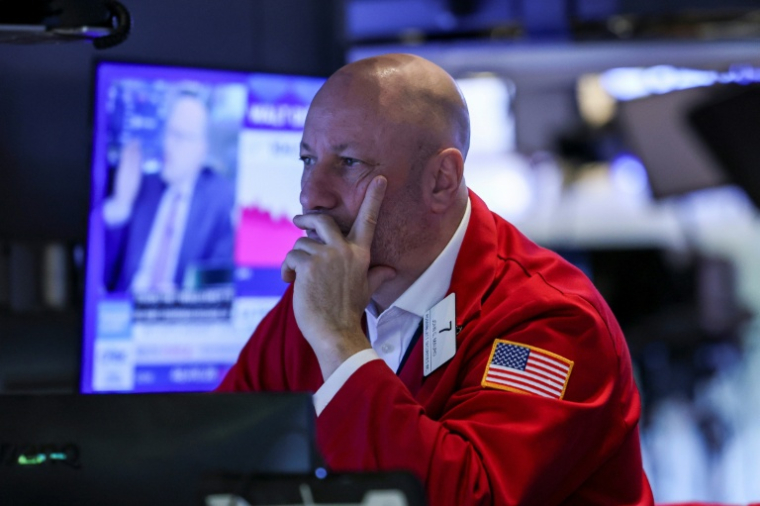 Un opérateur à la Bourse de New York, le 5 mars 2026 ( AFP / ANGELA WEISS )