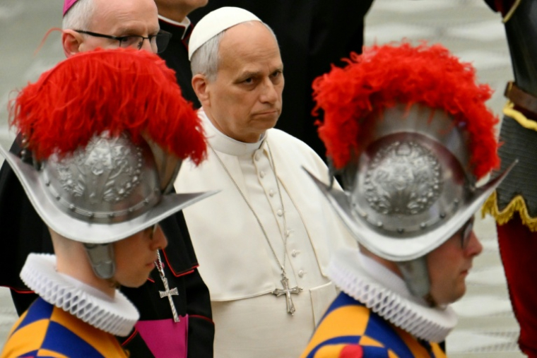 Le pape Léon XIV au Vatican le 6 mai 2026 ( AFP / Alberto PIZZOLI )