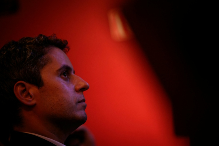 Gabriel Attal, le 28 avril 2026 à Lyon ( AFP / JEFF PACHOUD )