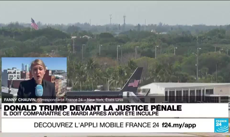 Donald Trump en route pour sa comparution judiciaire historique à New York