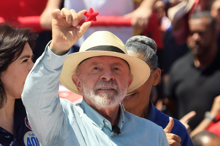 Le président brésilien Luiz Inacio Lula da Silva, candidat à sa réélection, durant un meeting à Sao Paulo, au Brésil, le 26 septembre 2026 ( AFP / Miguel SCHINCARIOL )