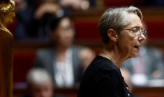 La Première ministre française Elisabeth Borne prononce un discours à l'Assemblée nationale