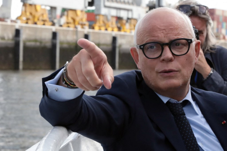 Édouard Philippe au Havre, le 25 juillet 2023. ( AFP / LOU BENOIST )