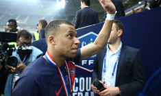 Kylian Mbappe lorsqu'il était au PSG, le 25 mai 2024, à Villeneuve-d'Ascq, dans le Nord ( AFP / FRANCK FIFE )