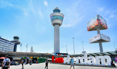 Vue de l'aéroport international de Schiphol à Amsterdam, Pays-Bas