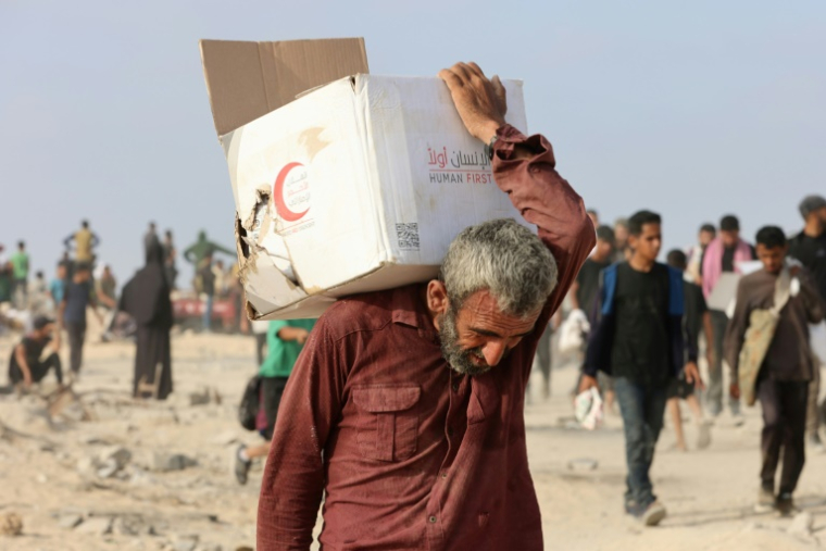 Plus de 21 mois de guerre ont déplacé la quasi-totalité de la population de Gaza et provoqué de graves pénuries de nourriture et d'autres produits de première nécessité ( AFP / Omar AL-QATTAA )