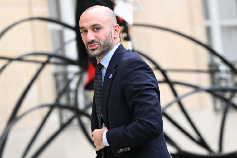 Benjamin Haddad à Paris, le 14 novembre 2025. ( AFP / BERTRAND GUAY )