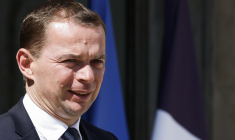 Le ministre du Travail Olivier Dussopt, le 14 juin 2023, à Paris ( AFP / Ludovic MARIN )