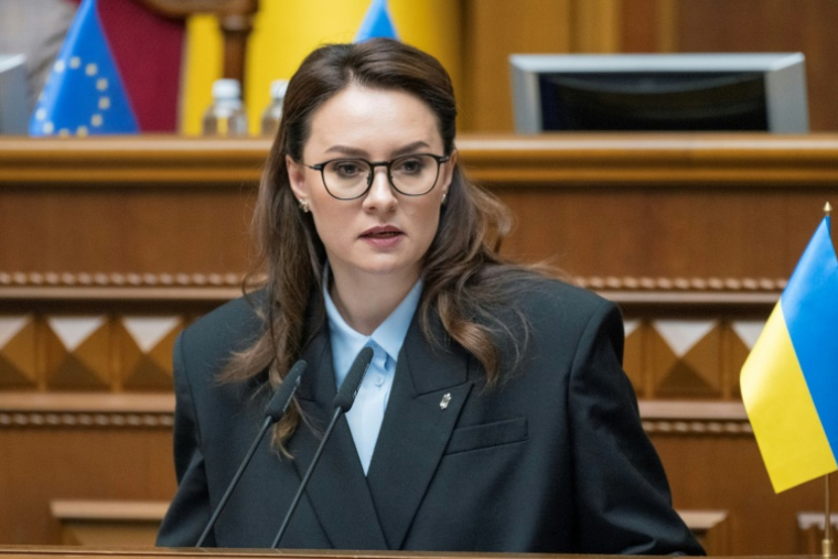 Ioulia Svyrydenko, Première ministre ukrainienne nouvellement nommée, lors d'une session au Parlement ukrainien à Kiev le 17 juillet 2025 ( AFP / ANDRII NESTERENKO )