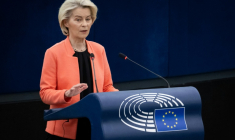 Ursula von der Leyen, lors d'une session plénière au Parlement européen, le 20 mai 2026 à Strasbourg, dans le Bas-Rhin ( AFP / SEBASTIEN BOZON )