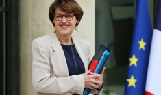La ministre de l'Agriculture, Annie Genevard, à l'Elysée le 29 octobre 2025 ( AFP / Ludovic MARIN )