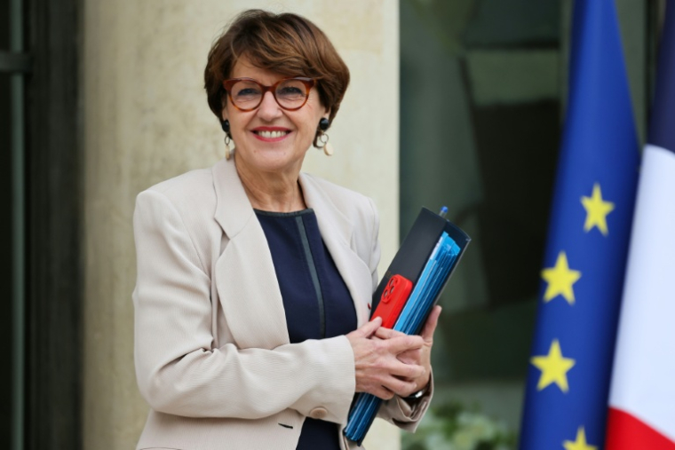 La ministre de l'Agriculture, Annie Genevard, à l'Elysée le 29 octobre 2025 ( AFP / Ludovic MARIN )