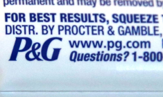 Le logo de Procter & Gamble sur un tube de dentifrice