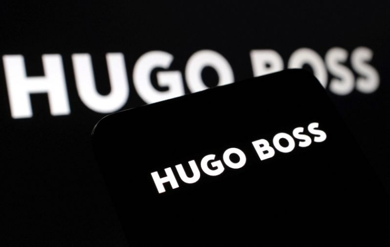 L'illustration présente le nouveau logo d'Hugo Boss