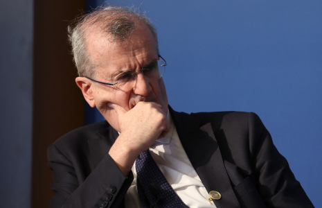 François Villeroy de Galhau, à Washington, le 12 avril 2023 ( GETTY IMAGES NORTH AMERICA / KEVIN DIETSCH )