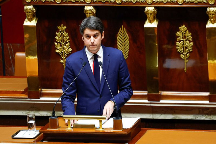 Le Premier ministre français Attal prononce son discours de politique générale à l'Assemblée nationale à Paris