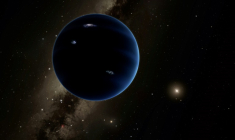 Vue d'artiste de l'hypothétique neuvième planète du système solaire, fournie le 20 janvier 2016 par Caltech/Robert Hurt ( CALTECH / HO )