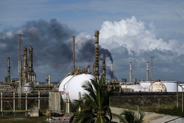 La raffinerie El Palito à Puerto Cabello, dans l'État de Carabobo, le 22 janvier 2026 au Venezuela ( AFP / Ronaldo SCHEMIDT )