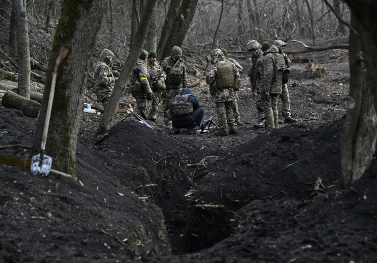 Des soldats ukrainiens, en Ukraine, le 22 janvier 2025. ( AFP / GENYA SAVILOV )