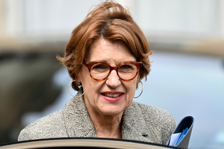 Annie Genevard à Paris, le 7 mai 2025. ( AFP / BERTRAND GUAY )