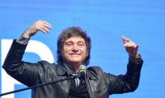 Javier Milei à Asuncion, au Paraguay, le 16 septembre 2025. ( AFP / DANIEL DUARTE )