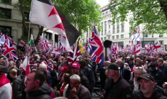 GB: des dizaines de milliers de manifestants à Londres pour une marche d'extrême-droite