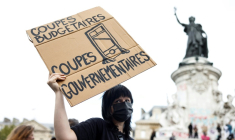Manifestation du mouvement de protestation « Bloquons tout », Place de la République à Paris, le 10 septembre 2025 ( AFP / Ian LANGSDON )